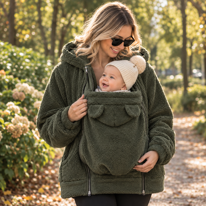 🤍 CocoonMum™ - Veste de portage 2 en 1 en polaire