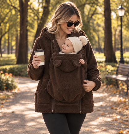 🤍 CocoonMum™ - Veste de portage 2 en 1 en polaire