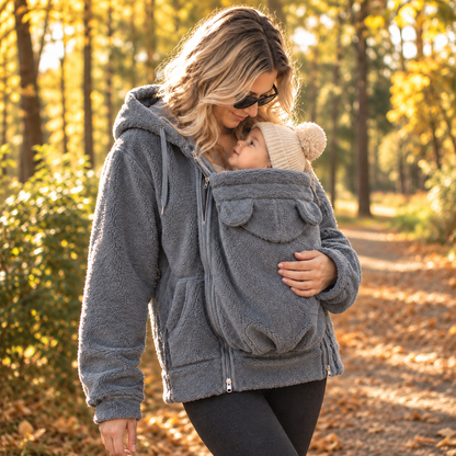 🤍 CocoonMum™ - Veste de portage 2 en 1 en polaire