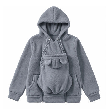 🤍 CocoonMum™ - Veste de portage 2 en 1 en polaire