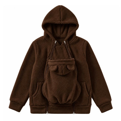 🤍 CocoonMum™ - Veste de portage 2 en 1 en polaire