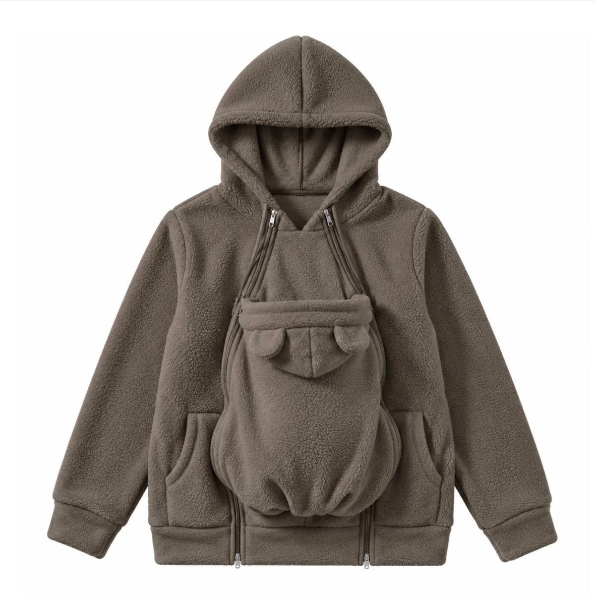 🤍 CocoonMum™ - Veste de portage 2 en 1 en polaire