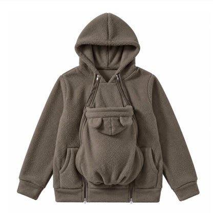 🤍 CocoonMum™ - Veste de portage 2 en 1 en polaire